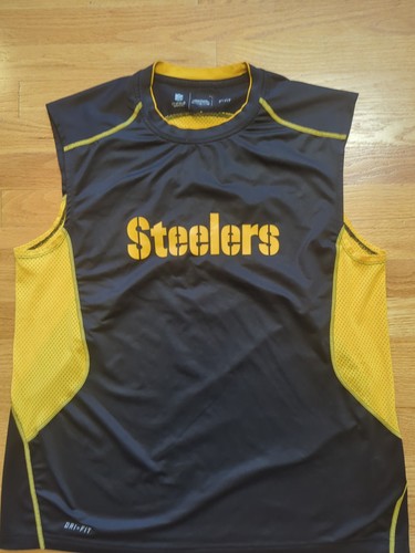 NFL PITTSBURGH STEELERS NIKE DRI FIT HYPERCOOL SLEEVELESS SHIRT MEN XL ON FIELD - Picture 5 of 21