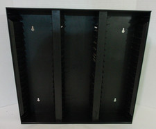Vtg Alpha 60 Cassette Tape Wall Mount Storage Case Holder Black Plastic