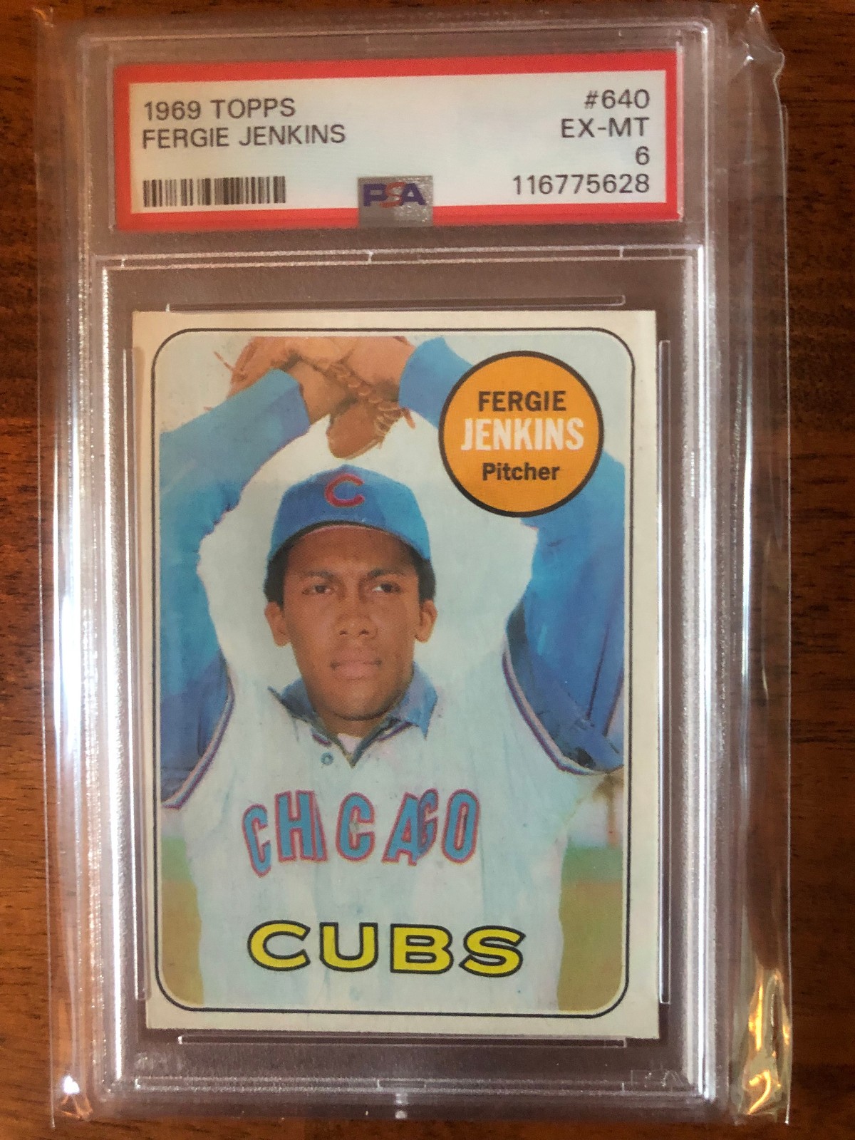 1969 Topps Fergie Jenkins #640 PSA 6 EX-MT HOF