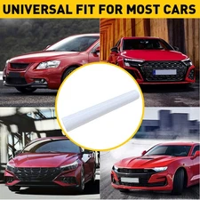 Universal Windshield Banner White Vinyl Decal Sun Strip
