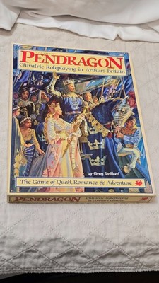 Vintage Pendragon Game 1985 1st Edition box set 2701-X  Chaosium Inc. - Complete