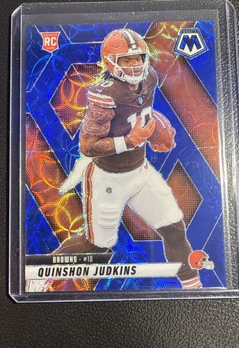 2025 Panini Mosaic - Rookies Quinshon Judkins #365 Blue Scope Prizm (RC)