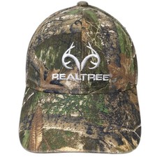 Realtree Snapback Green One Size Camo Embroidered Logo Forest Hunting Hat
