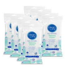 No-Rinse Bathing Wipes 8 Pack Aloe Vera Hypoallergenic Rinse-Free Cleaning