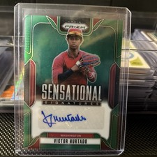 2025 Prizm Baseball #SS-VH Victor Hurtado Sensational Signatures Green Prizm