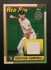 2025 Topps Update - 1990 Topps Relics Kristian Campbell #90RU-KC Green 54/99