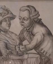 Original 18th Century Etching William Hogarth/C-Lorraine 1773 Human Passions.