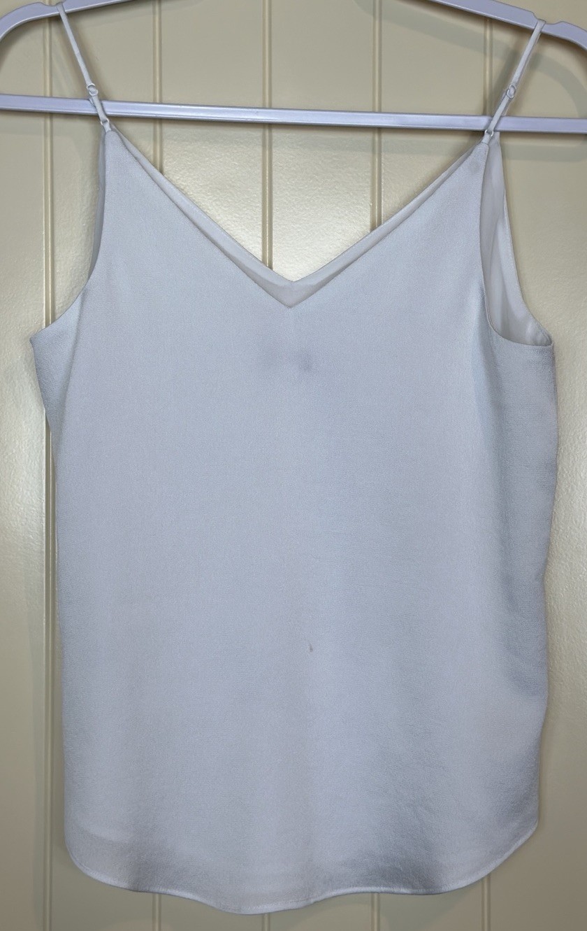 EXPRESS White Spaghetti adjustable strap lined Ca… - image 5