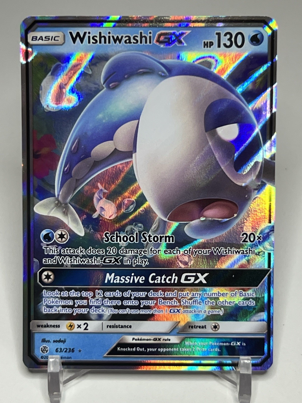 Wishiwashi GX 63/236 Sm-Cosmic Eclipse Holo