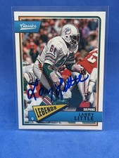 2018 Panini Classics  #144 Larry Little on card autograph Miami Dolphins TTM HOF