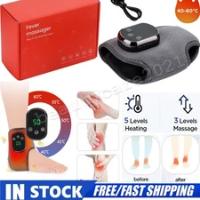 Electric Foot Ankle Massager Heating Vibration & hot Compression Pain Relief USA