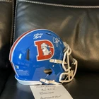 John Elway Bo Nix Denver Broncos Autographed Authentic Football Helmet BAS