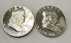 Lot of 2 Proof Franklin Half Dollars – 1962 – 90% Silver - From US Mint Sets A49