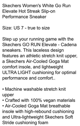 Skechers Damen weiß Go Run Elevate Hot Streak Slip-On Performance Sneaker 7 - Bild 12 von 13