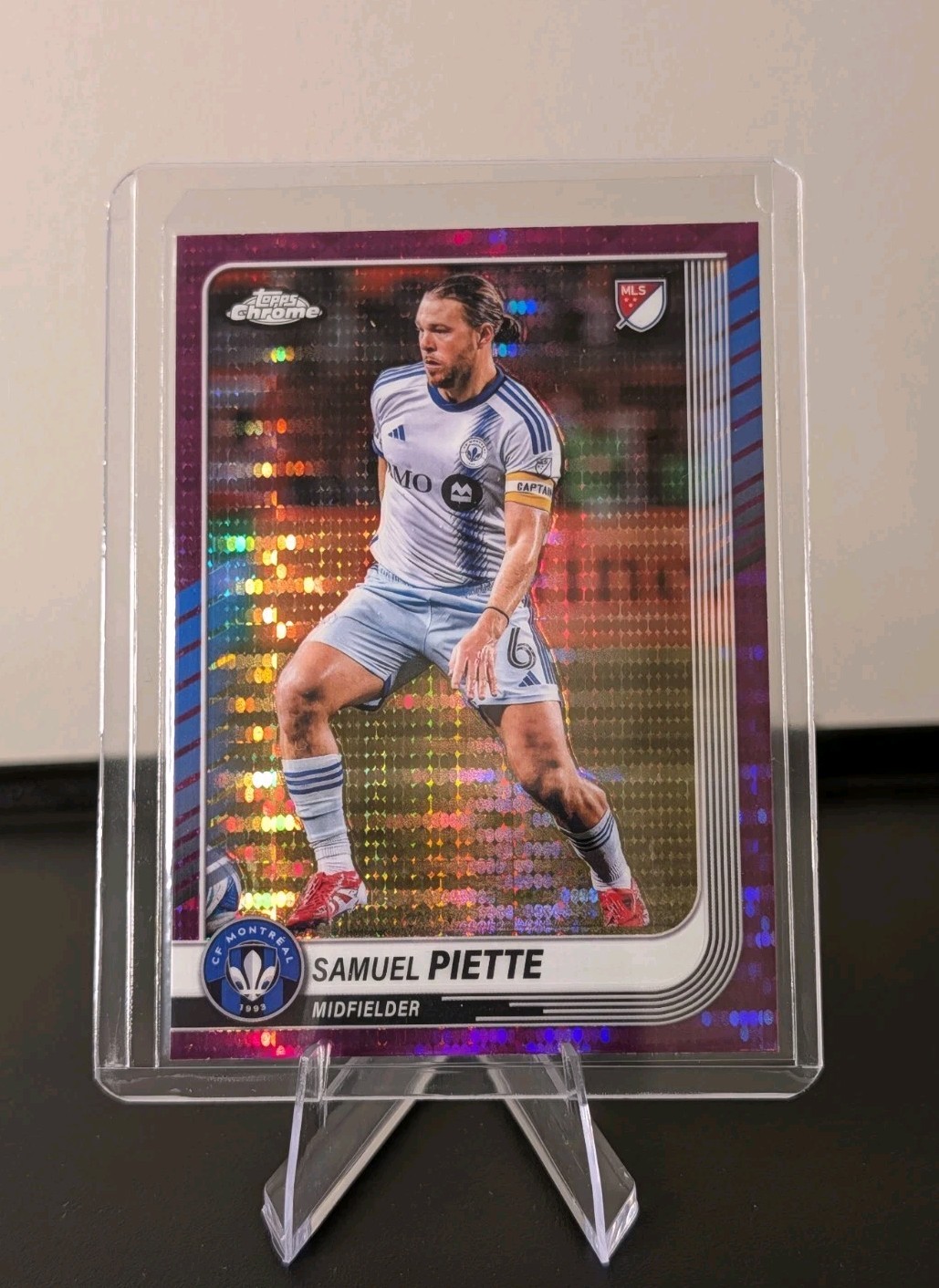 Samuel Piette 2025 Topps Chrome MLS Magenta Pulsar - CF Montreal
