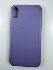 Original Genuine OEM Authentic Apple Leather Case for iPhone Xs X Lilac purple