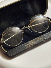 Vintage Wando 14k Solid Gold Pads On Gold Toned Framed Glasses 25.8 Grams
