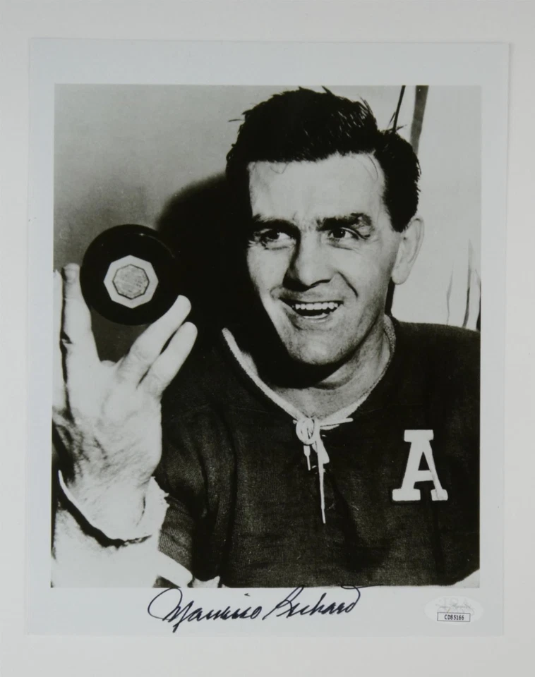 Maurice Richard Signed 8x10 Photo Hockey Montreal Canadiens JSA COA - Image 2 of 4
