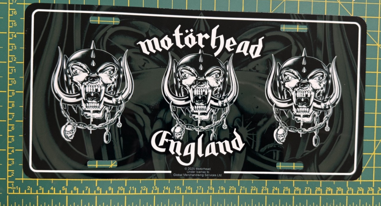 Motorhead England Number Plate Style Wall Sign Officially Licensed