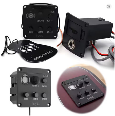 Piezo Pickup Onboard Preamp EQ Tuner for Acoustic Guitar Fishman ISYS+ Accessori