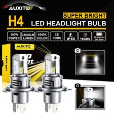 AUXITO H4 LED Headlight Bulbs Kit High Low Beam 900% Super Bright 6500K White A+