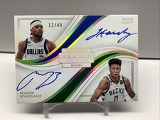 2022-23 IMMACULATE COLLECTION J. HARDY / M. BEAUCHAMP DUAL AUTO #12/49