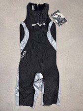 NWT Orca RS1 Swim Skin Tri Suit Sz 4 Black Gray