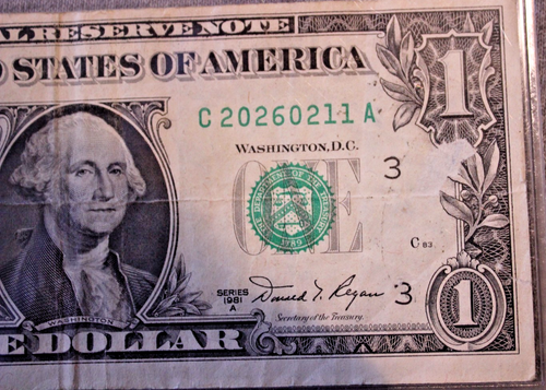 FANCY SERIAL NUMBER 1 DOLLAR OLDER BILL BIRTHDAY ANNIVERSARY FEBRUARY 11, 2026 - Picture 2 of 3