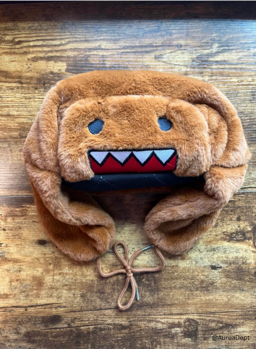Domo Kun Furry Trapper Hat | Plush Winter Cap | Cosplay  display picture 3