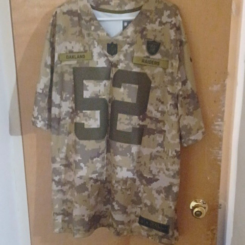 Nike NFL Oakland Raiders Khalil Mack #52 Salute to Service Camo Jersey Men's 3XL