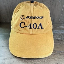 Boeing C-40A Cap Dad Hat US Navy Military Airplane Vitronic Pilot Plane Yellow