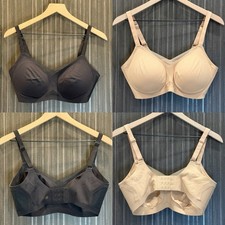 (2) Honeylove Crossover Bra 36D 36DD 36E Women’s Wireless Bundle Nude Black