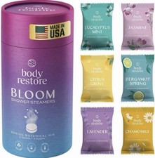 Body Restore Bloom Shower Steamers Aromatherapy 6 Pack, Spa Gift Brand New 