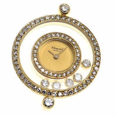 ショパール Chopard 20/3957 ハッピーダイヤモンド K18YG ダイヤベゼル クォーツ レディース 保証書付き_696398 CHOPARD WATCH 20/3957 HAPPY DIAMOND K18YG DIAMOND BEZEL HEAD