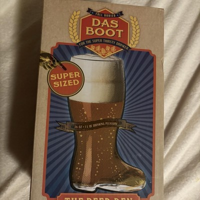 Home Essentials The Beer Den Das Boot Glass Clear  36 oz/1L New In Box