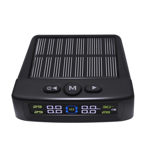 Sistema de monitoreo de presión de neumáticos TPMS solar inalámbrico LCD para automóvil 4 sensores externos - Imagen 15 de 17