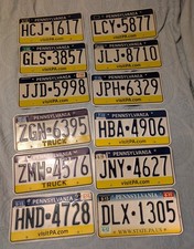 12 Pennsylvania Penna Pa License Plates .. Expired Collect Craft Man Cave Nice