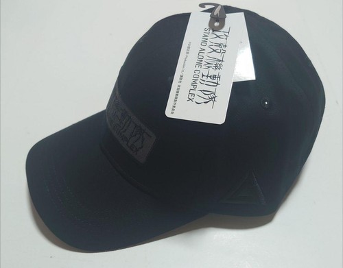 Ghost In The Shell Logo Cap Black Anime Adjustable Used - Picture 2 of 5