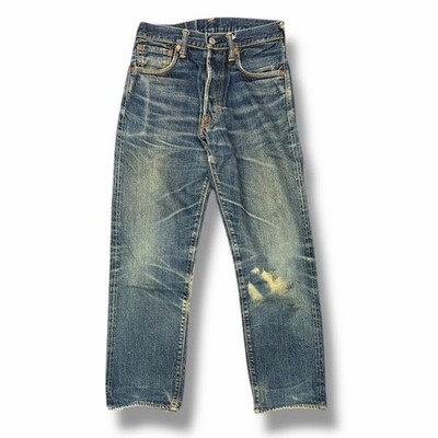 EVISU Mens Denim Jeans Indigo Size 28x27 Japanese Made Cotton Pants C Grade