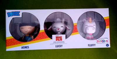 Funko DORBZ Figuren Set AGNES Lucky FLUFFY Minions Toys R Us Pop Vinyl Art Toy