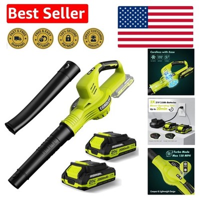 Lightweight 21V Leaf Blower - Turbo Technology, Fast Charge & Ergonomic Design
