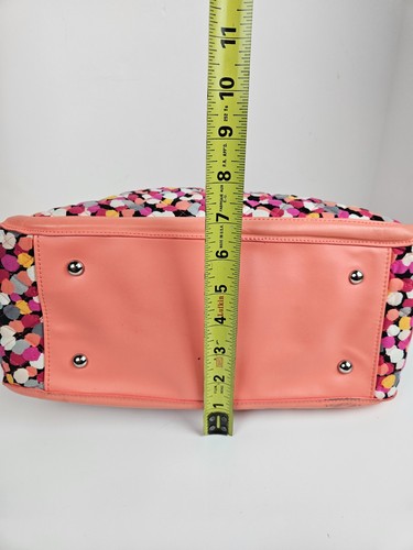 Vera Bradley Womens Large Duffel Purse Bag Trapeze Tote Pink Pixie Confetti - Picture 12 of 12