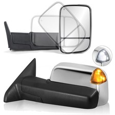 Pair Power Heated Towing Mirrors Compatible for 1998-2001 Dodge 1500 1998-200...
