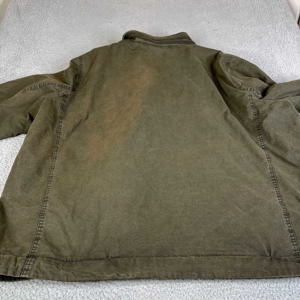 Levi’s Jacket Mens 4XLT Green Lined Utility Trucker Field Military Full Zip Snap - Image 2 of 4