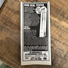 1982 ED HAMBURGER'S HI-PERFORMANCE PARTS INC. Vintage Print Ad Toms River NJ