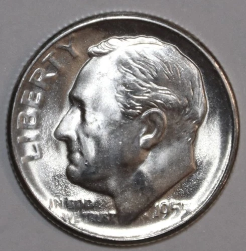 1955-P Roosevelt Dime - BU - Stock Photo - #9787D - FREE SHIPPING