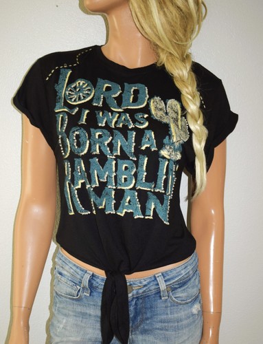 DOUBLE D RANCH A Ramblin' Man Embroidered Top X Small