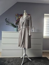 Zara Mantel Trenchcoat Greige Beige Grau M 38 40 NEU