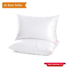 Hotel Collection Queen Bed Pillows 2 Pack - Luxurious Down Alternative Comfort