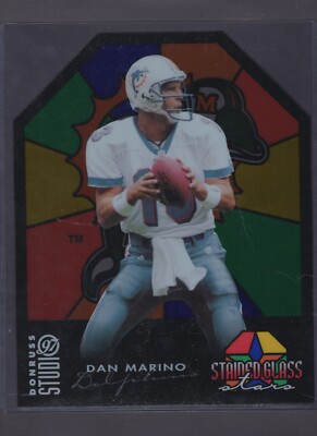 1997 STUDIO STAINED GLASS STARS EXEC PROMO SAMPLE JUMBO 15 DAN MARINO #XXXX/1000